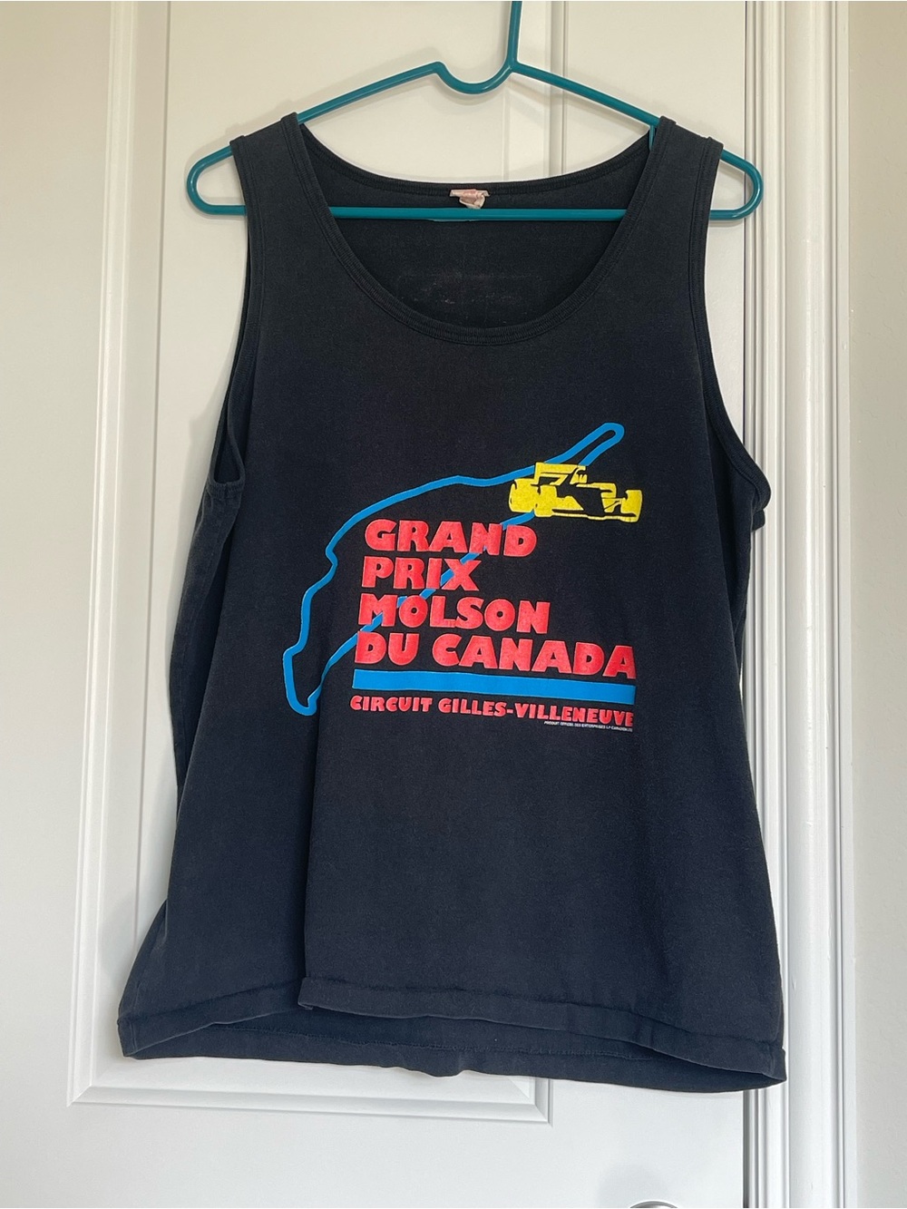 Vintage 90s Grand Prix Molson Du Canada F1 Racing Tank Top Large